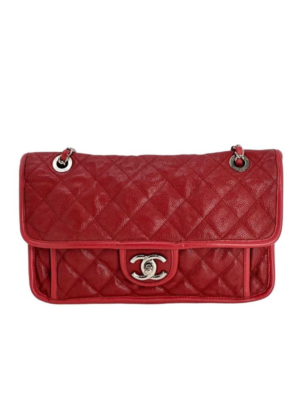 Chanel Caviar Quilted Medium French Riviera Red Flap